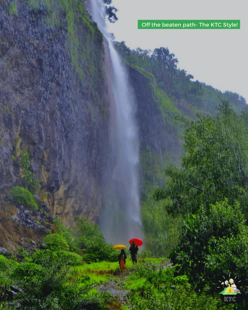 Baba cave waterfall trail in amboli ghat