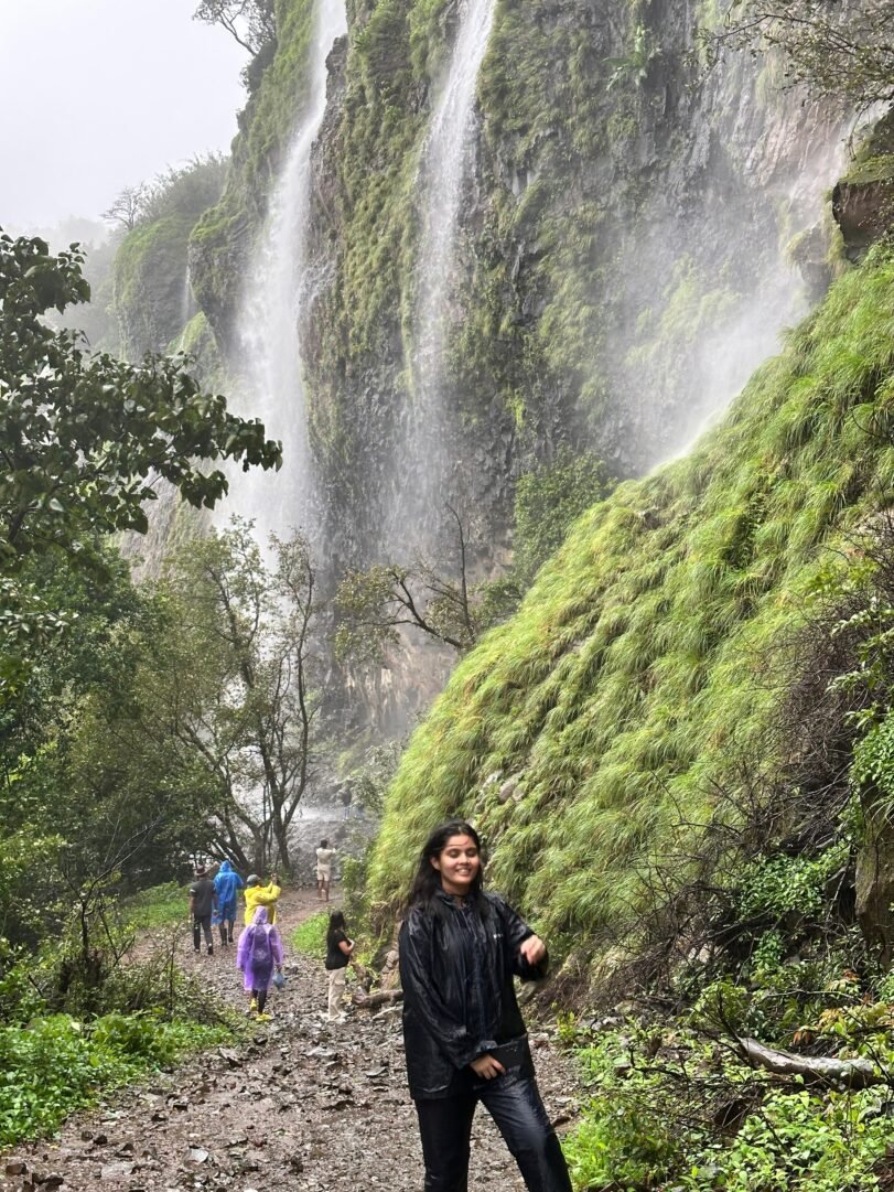 Baba cave waterfall trail in amboli