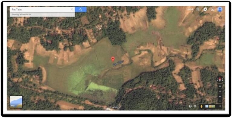 Google imagery of the Pat Lake in Kudal taluka of Sindhudurg District Maharashtra