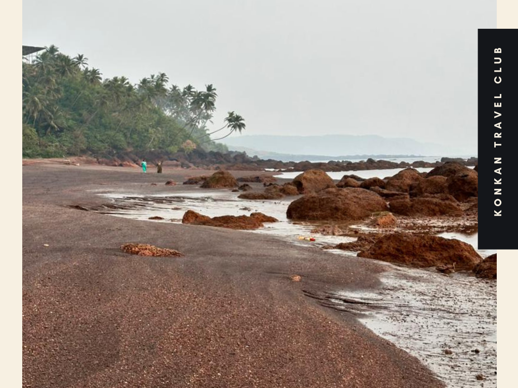 black sand beach